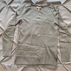 Gray Wool Cashmere Blend Sweater